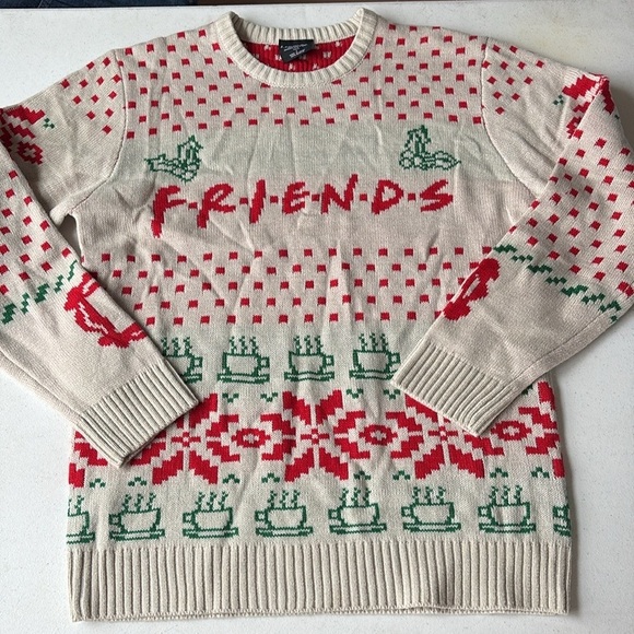 Friends Graphic Logo Ugly Christmas Sweater NWOT  SMALL - Picture 2 of 4